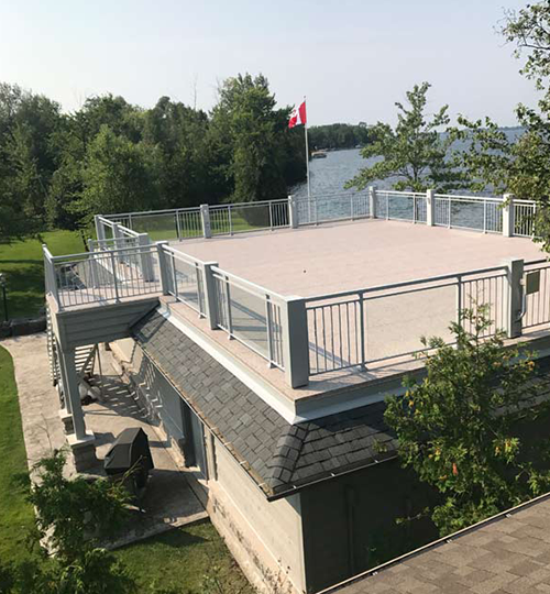 Deck with Canadian Flag